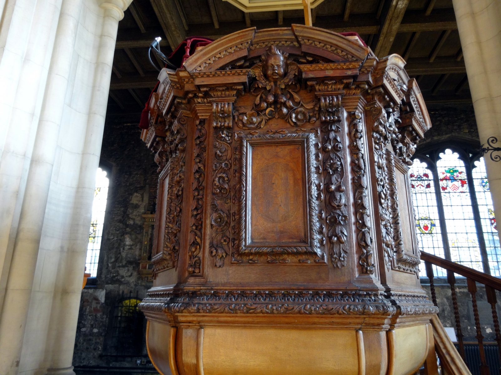 photo of the pulpit - "in the style of Gibbons"