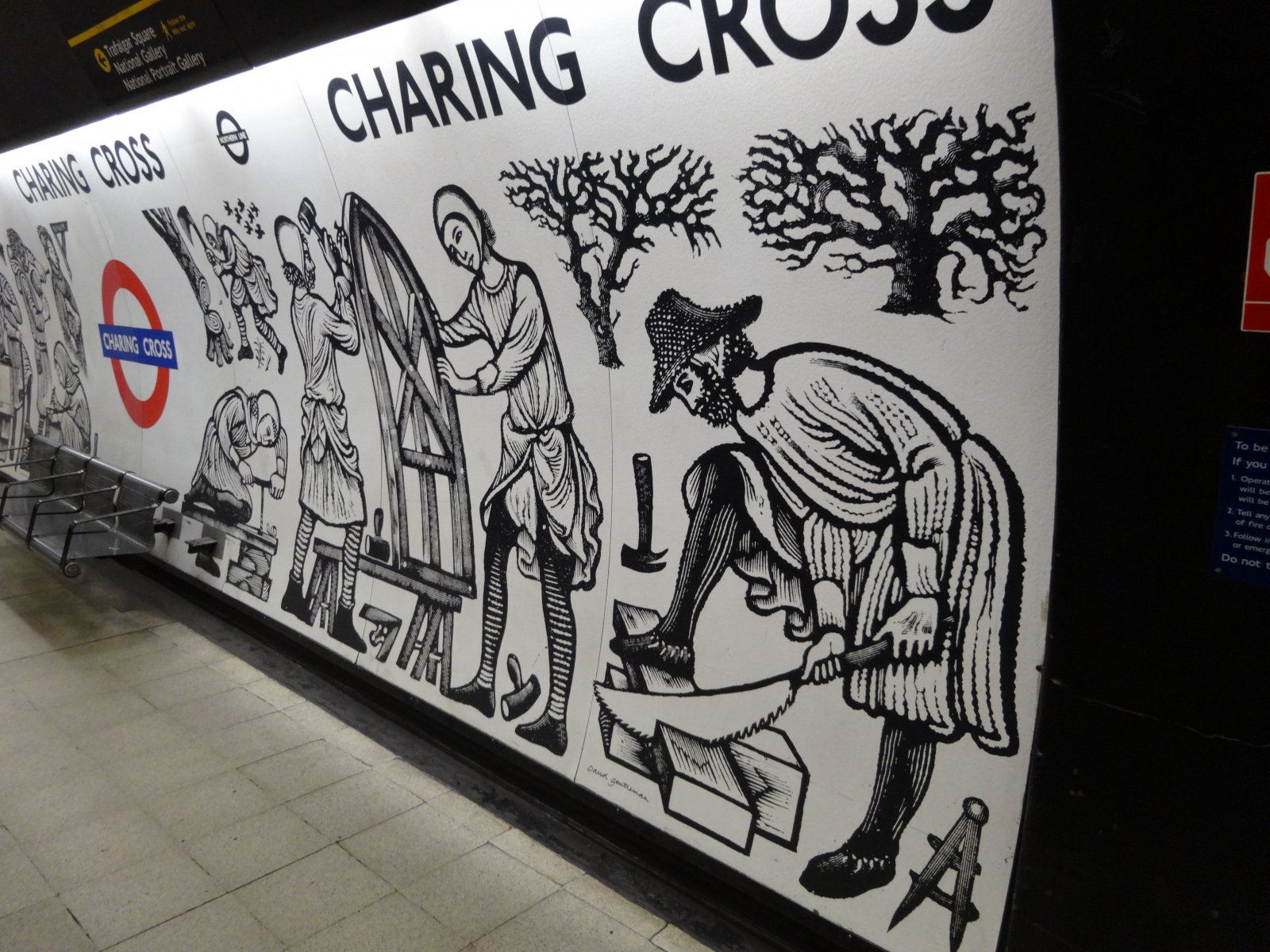 photo of Charing Cross underground mural - 1 of 5