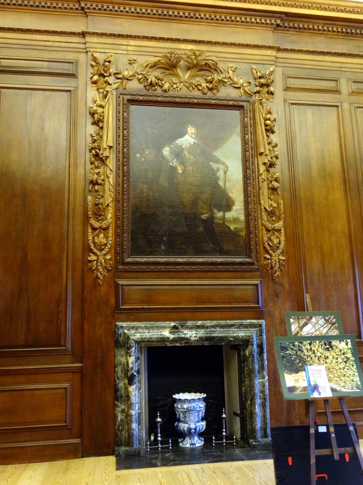 photo of the complete overmantle and fireplace below