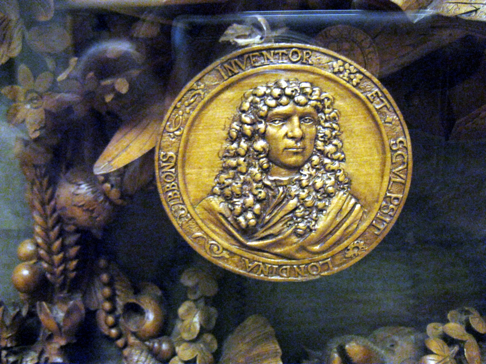 detail photo of a Gibbons medallion