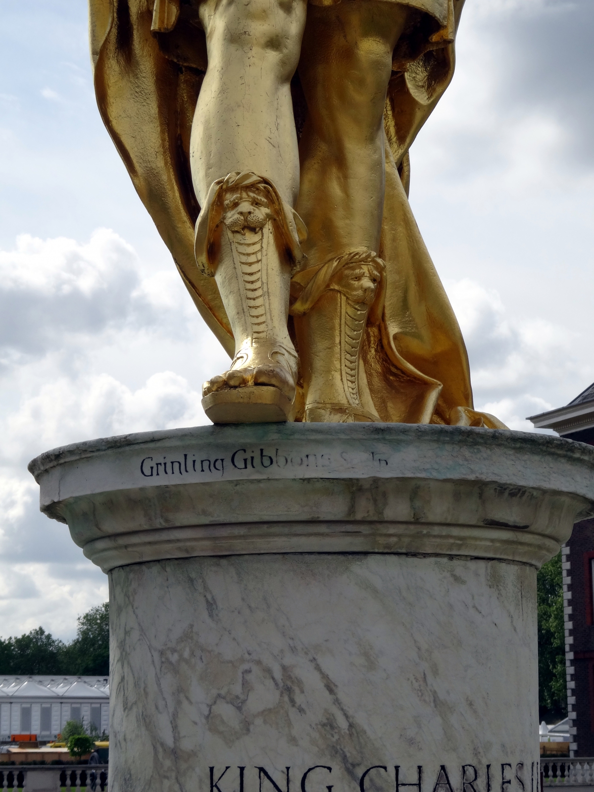 photo of Charles II sculpture - detail of sandals