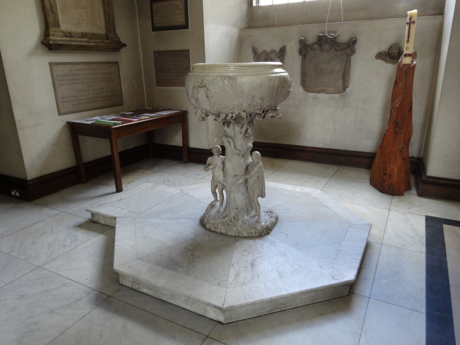 photo of the baptismal font