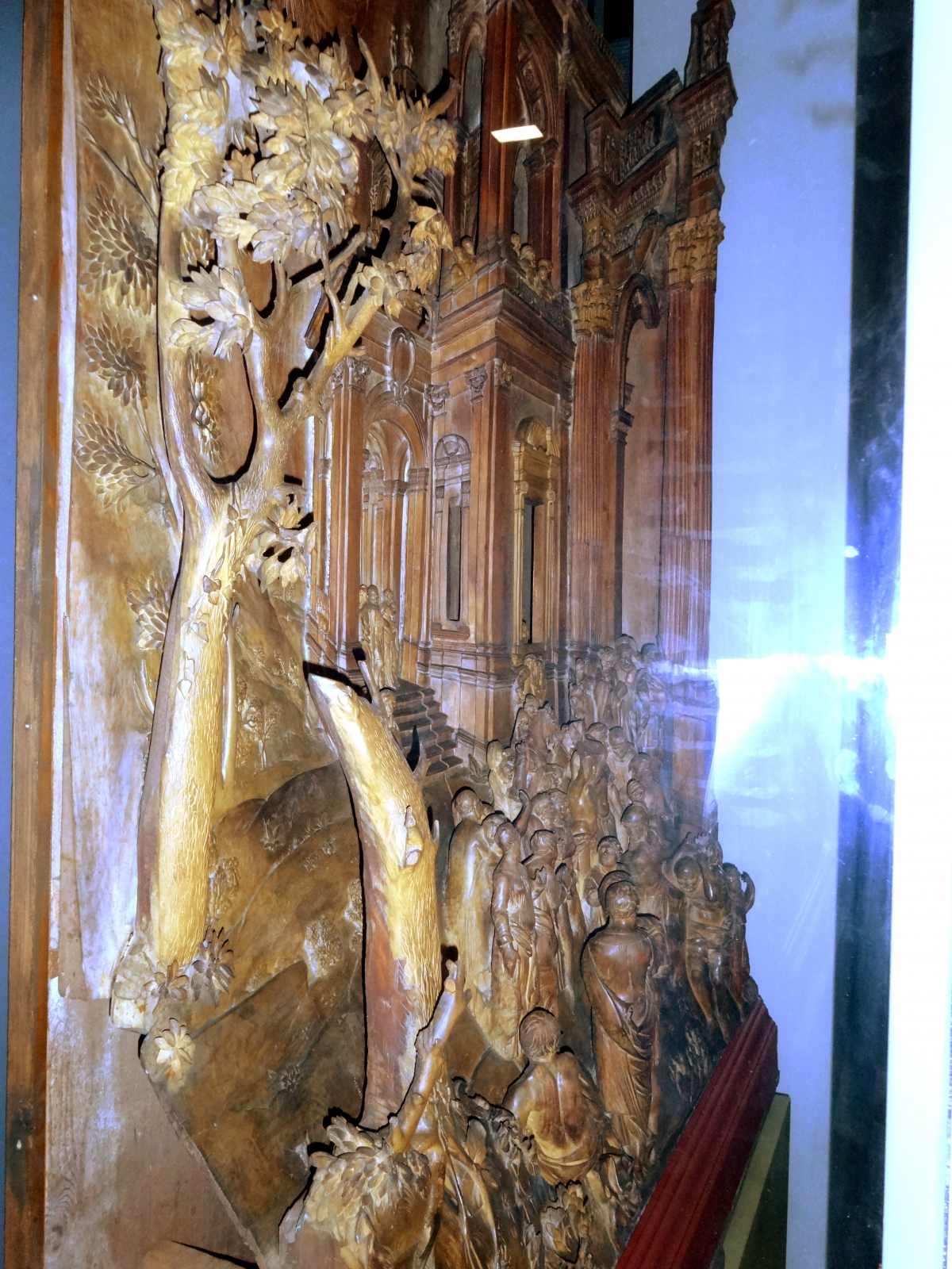 photo of the St Stephen panel - side view